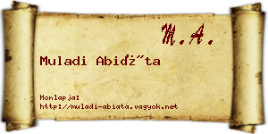 Muladi Abiáta névjegykártya